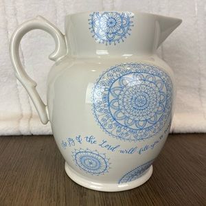 Mary & Martha Overflowing 8” Pitcher ~ #16223 ~ Christian Religious Overflow Joy